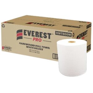 Sunset 7.85″ x 800′ White Hand Towel Rolls