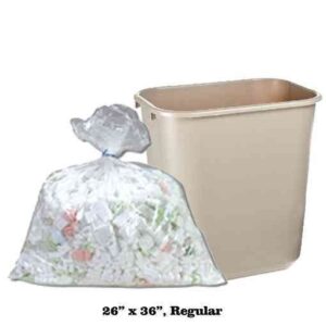 Clear Garbage Bags 26" x 36", Regular (250 pcs, 12x5/S)