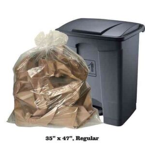 Clear Garbage Bags 35×47 inch Regular (250 Bags/Case)