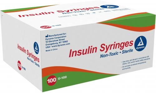 SYRINGE & NEEDLE INSULIN 1CC && 27G X 0.5IN BX/100