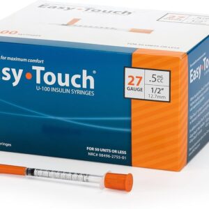 SYRINGE & NEEDLE INSULIN 0.5CC && 27G X 0.5IN BX/100
