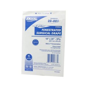 DRAPE DISP FENESTRATED STERILE 18X26IN WHITE T/P/T BX/50