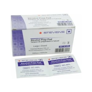 PREP ALCOHOL LARGE STEVENS 70% STER ALCOHOL BX/100 P100