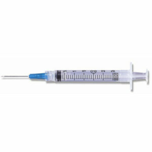 SYRINGE & NEEDLE HYPO 3CC 25X5/8IN && L/L BX/100 P36