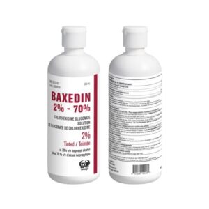 CLEANSER CHG BAXEDIN 2% W/70% ISO ALCOHOL 500ML TINTED