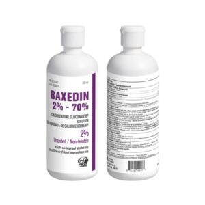 CLEANSER CHG BAXEDIN 2% W/70% ISO ALCOHOL 110ML UNTINTED MOQ 20EA
