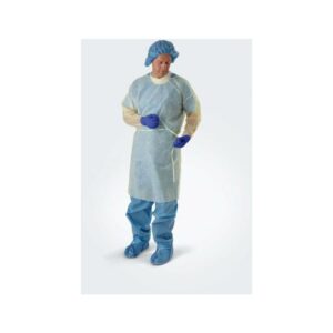 GOWN ISOLATION YELLOW X-LARGE SPUNBOND L/F CA/50