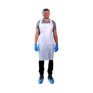 28" x 46" White HDPE Apron