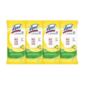 Lysol Citrus Disinfecting Wipes Flatpack (84 Sheets)