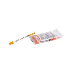 SYRINGE & NEEDLE INSULIN 1CC 28G X 0.5IN FIXED NEEDLE BX/100